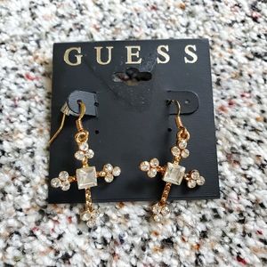 Guess Gold Cross Earrings